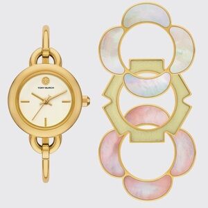 Tory Burch Gold Women's Kira Watch with Interchangeable Bezels